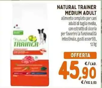 Pet Store Conad NATURAL TRAINER MEDIUM ADULT 12 kg offerta