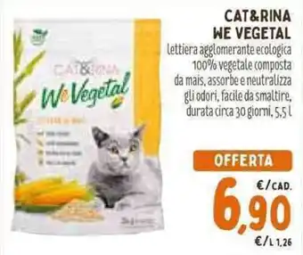 Pet Store Conad CAT&RINA WE VEGETAL 5,5 l offerta