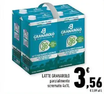 Conad LATTE GRANAROLO parzialmente scremato 4x1L offerta