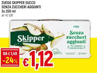 Famila ZUEGG SKIPPER SUCCO SENZA ZUCCHERI AGGIUNTI 3x 200 ml offerta