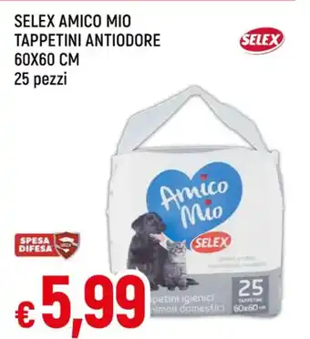 SELEX AMICO MIO TAPPETINI ANTIODORE 60X60 CM 25 pezzi