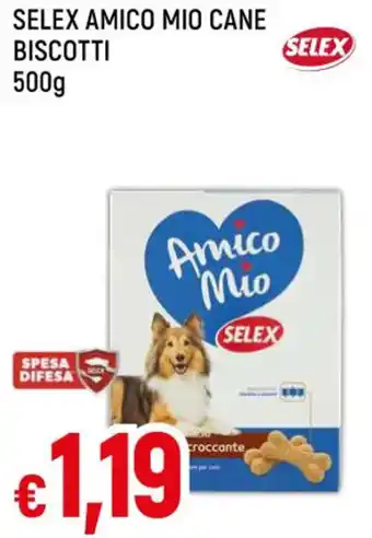 Famila SELEX AMICO MIO CANE BISCOTTI 500g offerta