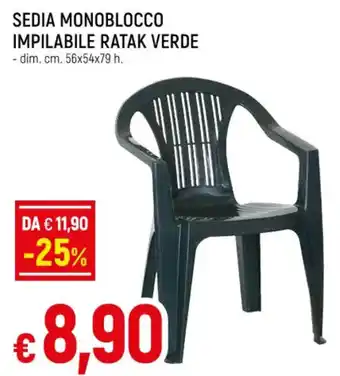 Famila SEDIA MONOBLOCCO IMPILABILE RATAK VERDE offerta