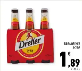 Conad BIRRA DREHER 3x33cl offerta