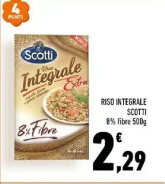 Conad RISO INTEGRALE SCOTTI 8% fibre 500g offerta