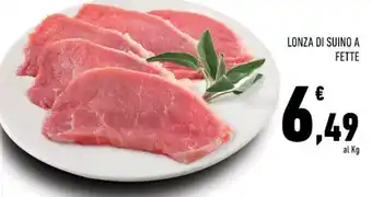 Conad LONZA DI SUINO A FETTE offerta