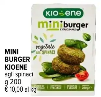 Iperal MINI BURGER KIOENE agli spinaci g 200 offerta