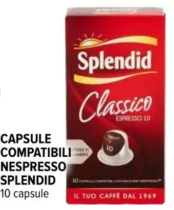 Iperal CAPSULE COMPATIBILI NESPRESSO SPLENDID 10 capsule offerta