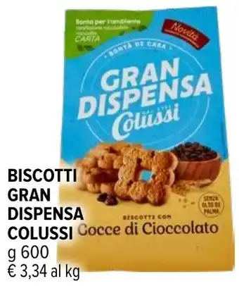 Iperal BISCOTTI GRAN DISPENSA COLUSSI g 600 offerta