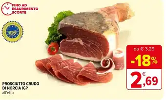 Iperal PROSCIUTTO CRUDO DI NORCIA IGP all'etto offerta