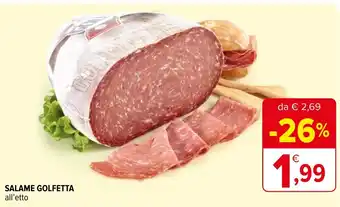 Iperal SALAME GOLFETTA all'etto offerta