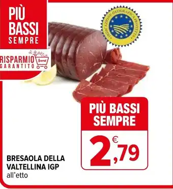 Iperal BRESAOLA DELLA VALTELLINA IGP all'etto offerta