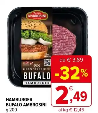 Iperal HAMBURGER BUFALO AMBROSINI g 200 offerta