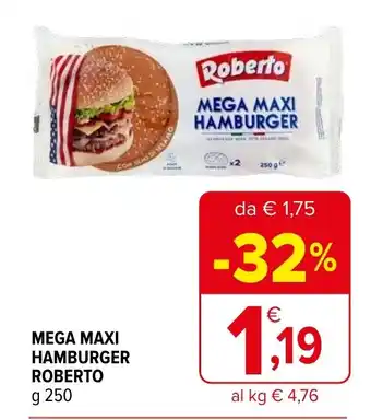 Iperal MEGA MAXI HAMBURGER ROBERTO g 250 offerta