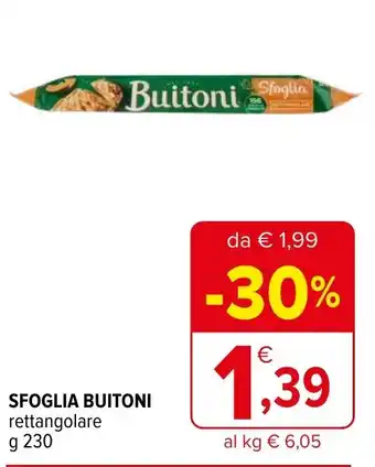 Iperal SFOGLIA BUITONI rettangolare g 230 offerta