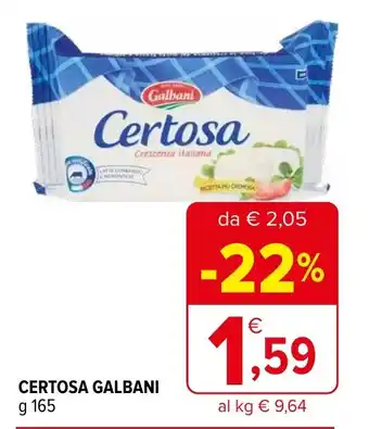 Iperal CERTOSA GALBANI g 165 offerta