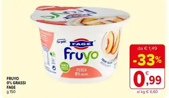 Iperal Fruyo 0% GRASSI FAGE g 150 offerta