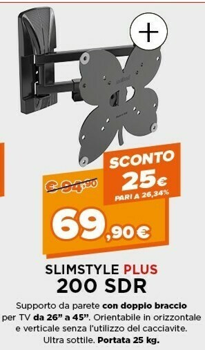 Expert Meliconi slimstyle plus 200 sdr 101,6 cm (40") nero offerta
