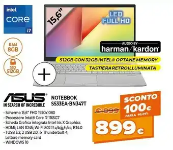 Expert Notebook s533ea-bn347t offerta