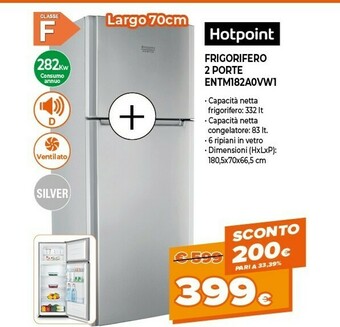 Expert Entm 182a0 vw 1 frigorifero con congelatore libera installazione 415 l f argento offerta