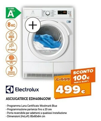 Expert Edh4084gow libera installazione caricamento frontale bianco 8 kg a++ offerta