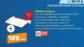 Expert Box 7530 router wireless gigabit ethernet dual-band (2.4 ghz/5 ghz) bianco offerta