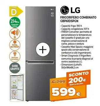 Expert Gbp61dspgn frigorifero con congelatore libera installazione 341 l d grafite offerta
