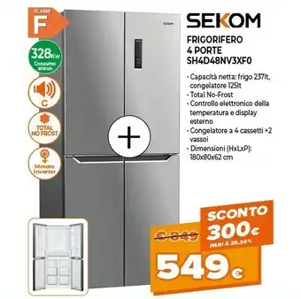 Expert Frigorifero 4 porte sh4d48nv3xf0 offerta