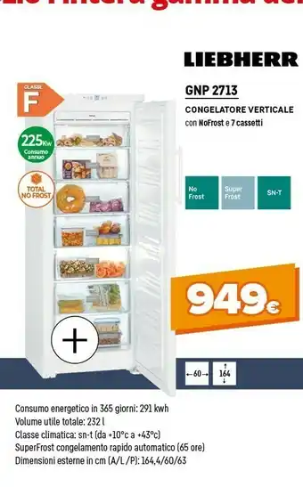 Expert Gnp 2713-22 congelatore libera installazione verticale bianco 221 l a++ offerta