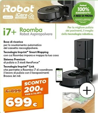 Expert Roomba i7+ aspirapolvere robot senza sacchetto nero 0,4 l offerta