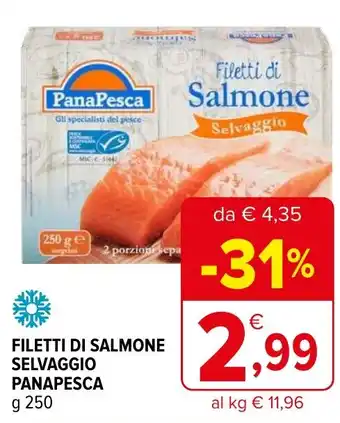 FILETTI DI SALMONE SELVAGGIO PANAPESCA g 250
