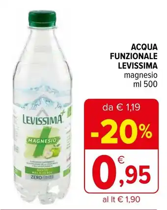 Iperal ACQUA FUNZIONALE LEVISSIMA magnesio ml 500 offerta