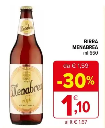 Iperal BIRRA MENABREA ml 660 offerta