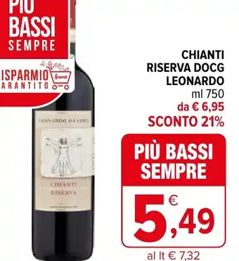 Iperal CHIANTI RISERVA DOCG LEONARDO ml 750 offerta