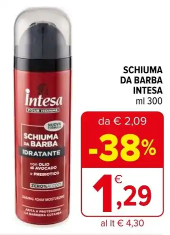 Iperal SCHIUMA DA BARBA INTESA ml 300 offerta