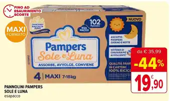 Iperal PANNOLINI PAMPERS SOLE E LUNA esapacco offerta