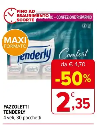 Iperal FAZZOLETTI TENDERLY 4 veli, 30 pacchetti offerta