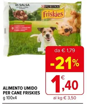 Iperal ALIMENTO UMIDO PER CANE FRISKIES g 100x4 offerta