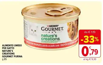 Iperal ALIMENTO UMIDO PER GATTO NATURE'S CREATIONS GOURMET PURINA g 85 offerta