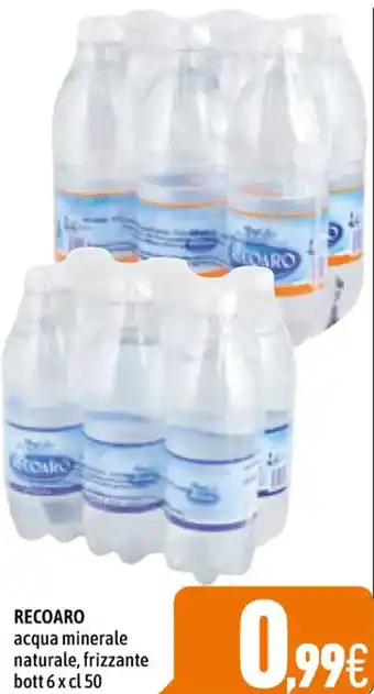 C+C Cash and Carry RECOARO acqua minerale naturale, frizzante bott 6 x cl 50 offerta