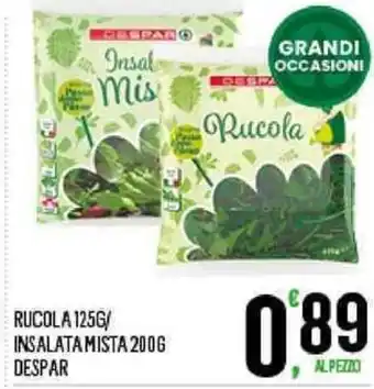 Despar RUCOLA 125G/ INSALATA MISTA 200g Despar offerta