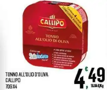 Despar TONNO ALL'OLIO DI OLIVA CALLIPO 70 g x 4 offerta