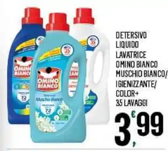 Despar DETERSIVO LIQUIDO LAVATRICE OMINO BIANCO MUSCHIO BIANCO/ IGIENIZZANTE! COLOR+ 35 LAVAGGI offerta