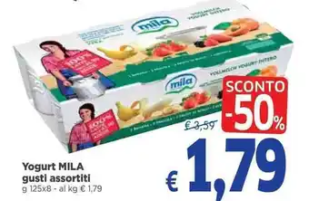 Famila Superstore Mila Yogurt Gusti assortiti 125x8 g offerta