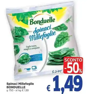 Famila Superstore Bonduelle Spinaci Millefoglie 750 g offerta