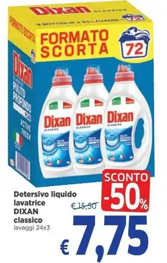 Famila Superstore Dixan Detersivo Liquido Lavatrice Classico 24x3 lavaggi offerta