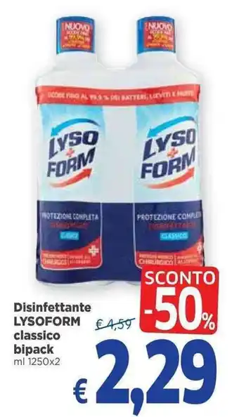 Famila Superstore Lysoform Desinfettante Classico bipack 1250x2 ml offerta
