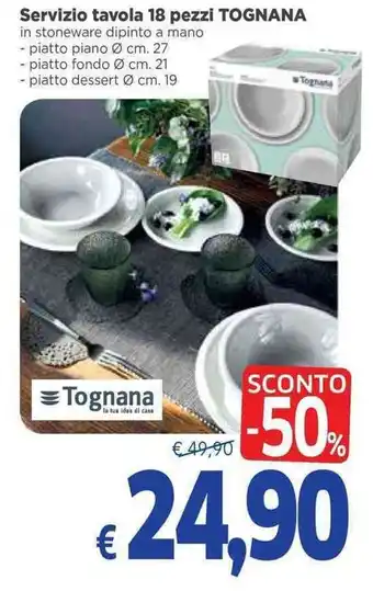 Tognana Servizio tavola 18 pezzi
