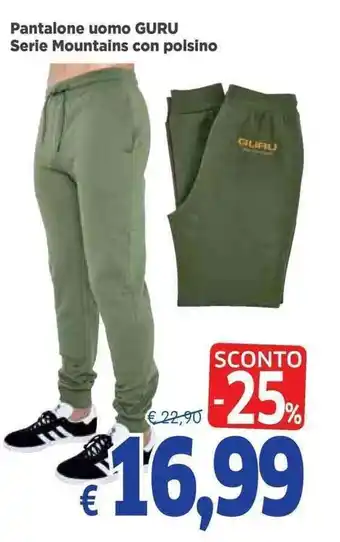 Guru Pantalone uomo Serie Mountains con polsino