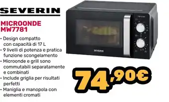 Fiducia & Convenienza SEVERIN MICROONDE MW7781 offerta